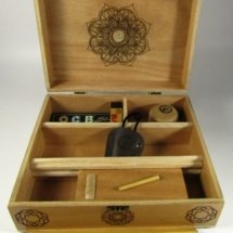 Stash Box 3D inside Box,Ganesha wooden stash Box, Ganesha rolling box, 3D wooden box, Engraved wooden box, Rolling Box, Rolling Boxes, Ganesha Stash Box, Stash box,